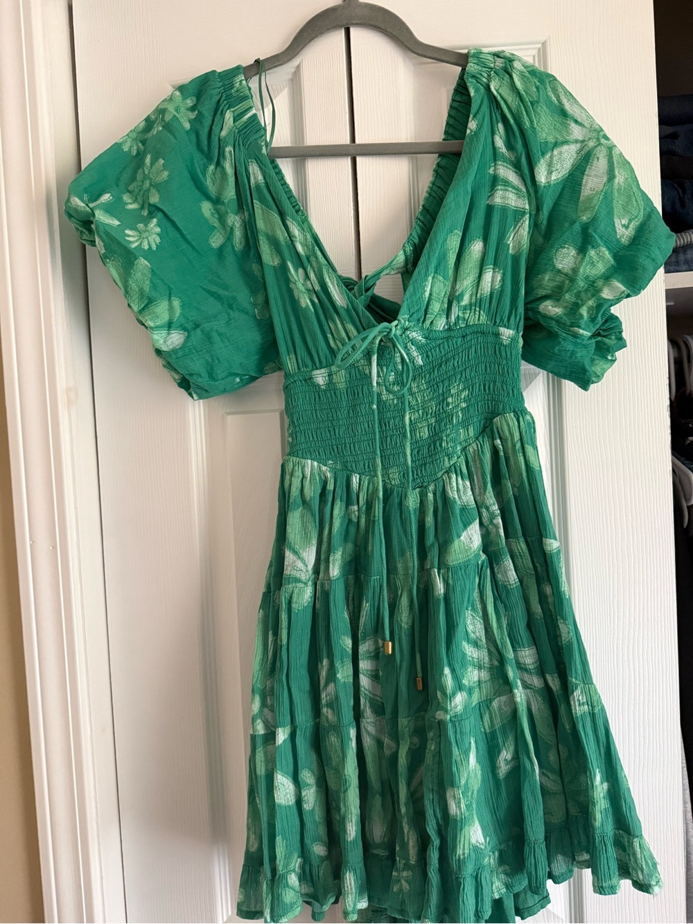 Green Free People Perfect Day Mini Dress Size XS - Picture 1 of 4